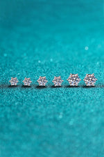 925 Sterling Silver 6-Prong 2 Carat Moissanite Stud Earrings - PINKCOLADA-FINE JEWELRY-101300397840181