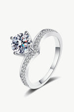 925 Sterling Silver Ring with 1 Carat Moissanite - PINKCOLADA-FINE JEWELRY-101300636405953