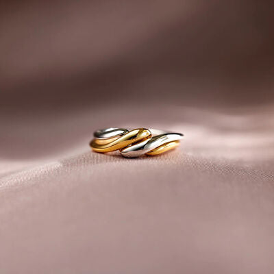 925 Sterling Silver Twisted Open Ring