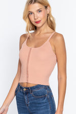Front Closure With Hooks Sweater Cami Top