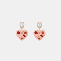 Heart Alloy Dangle Earrings