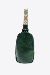 Adjustable Strap PU Leather Sling Bag - PINKCOLADA-Bags-100100060836030