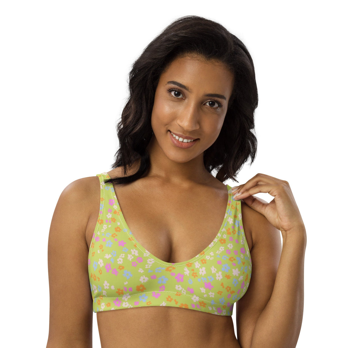 BELLA ECO PADDED BIKINI TOP | LIME COLADA - PINKCOLADA