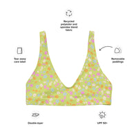 BELLA ECO PADDED BIKINI TOP | LIME COLADA - PINKCOLADA