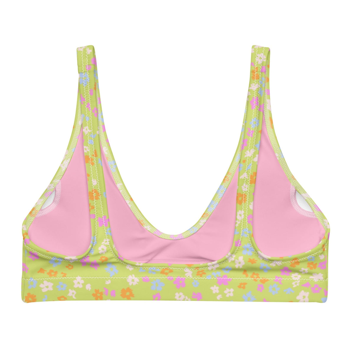 BELLA ECO PADDED BIKINI TOP | LIME COLADA - PINKCOLADA