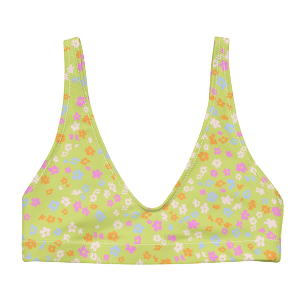 BELLA ECO PADDED BIKINI TOP | LIME COLADA - PINKCOLADA