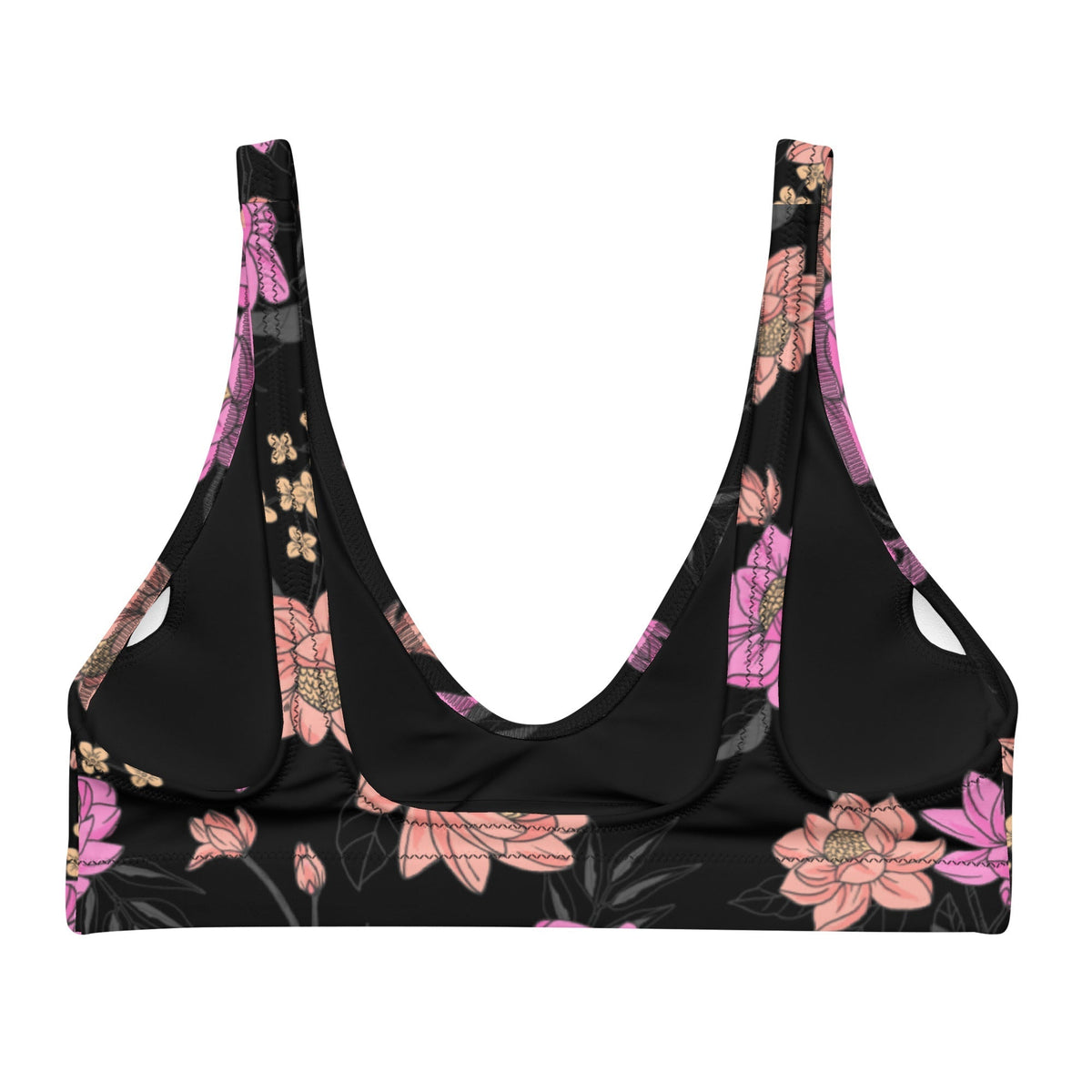 BELLA ECO PADDED BIKINI TOP | MELODY BLACK - PINKCOLADA--3101993_12035