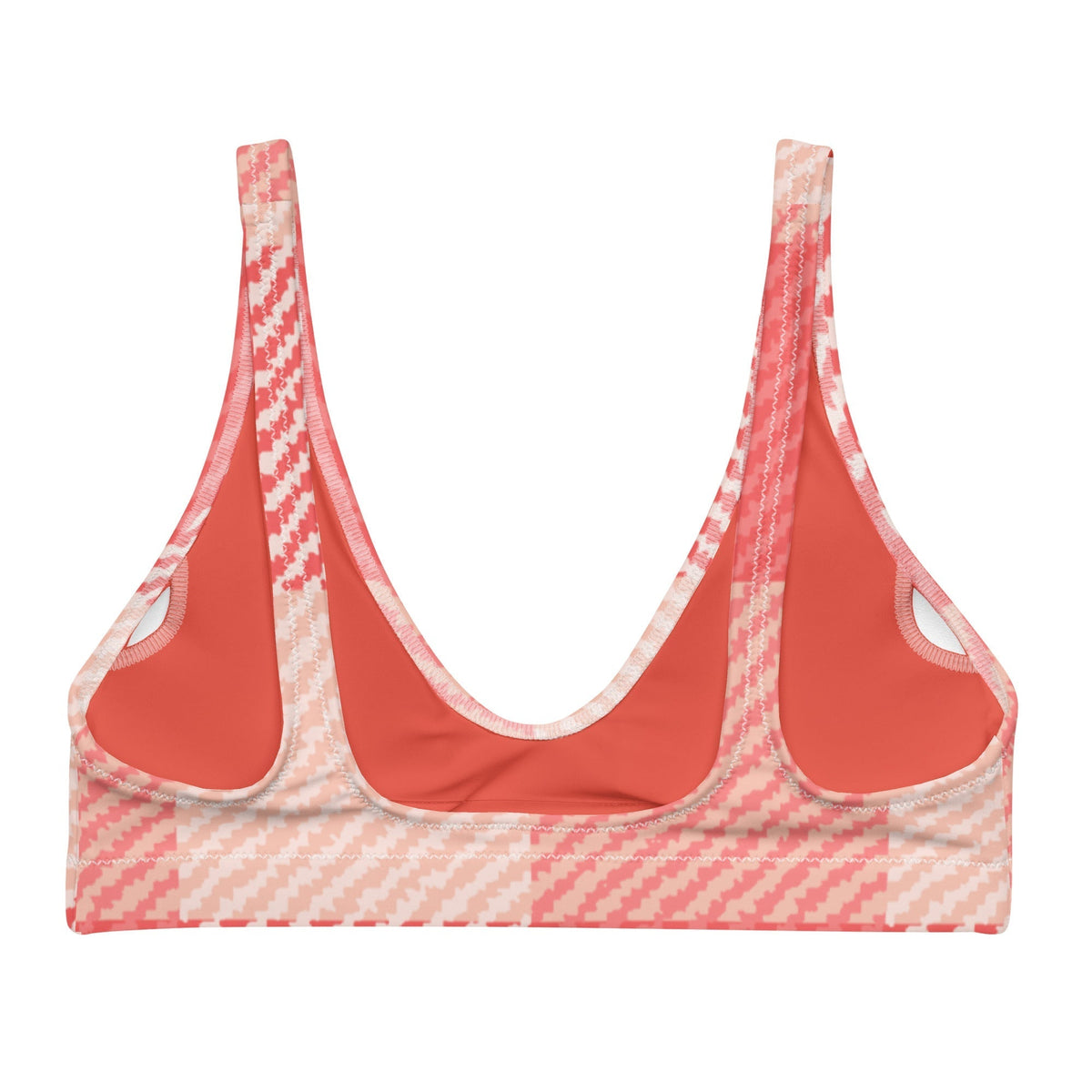 BELLA ECO PADDED BIKINI TOP | OVERSIZED RED GINGHAM - PINKCOLADA--4550417_12035