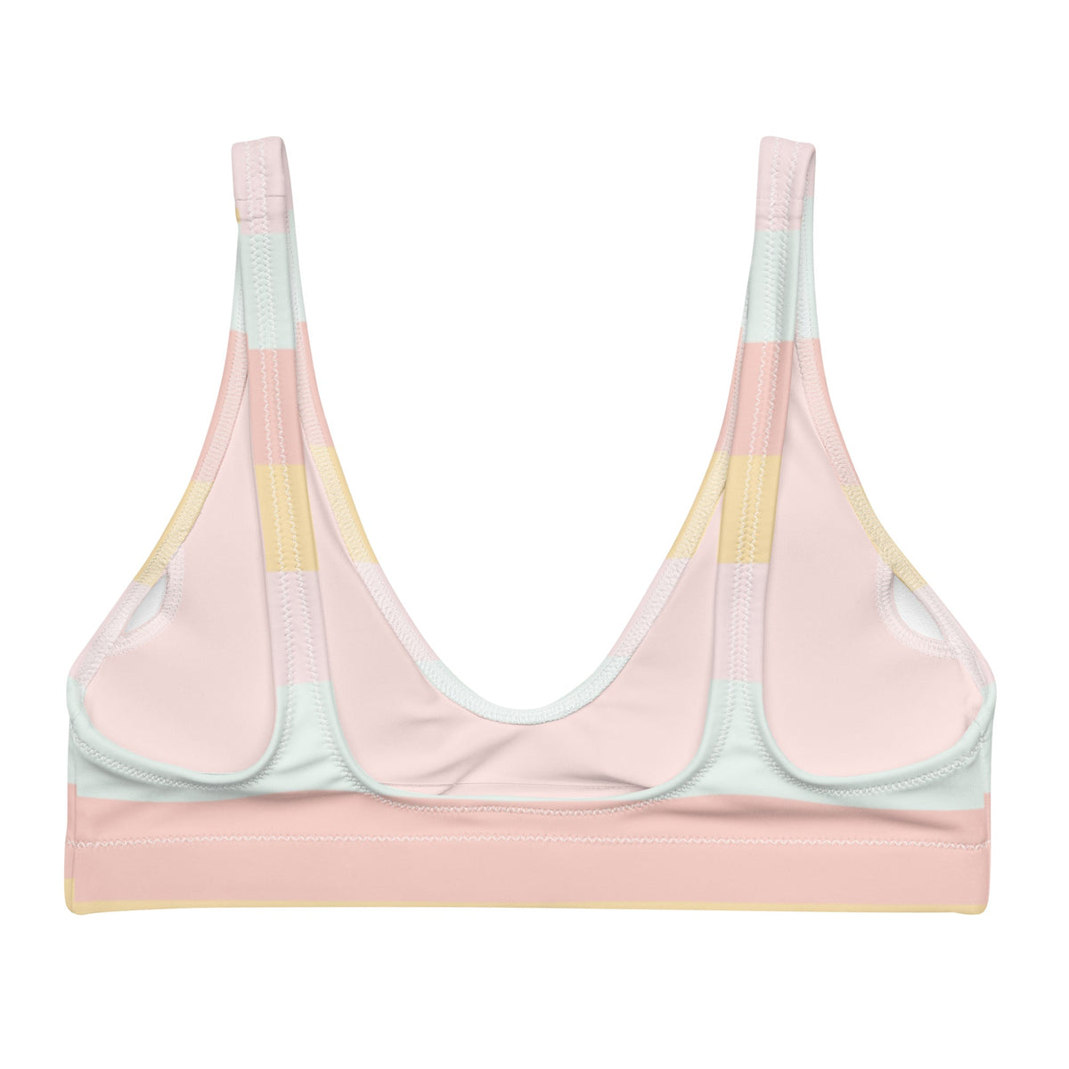 BELLA ECO PADDED BIKINI TOP | SUMMER STRIPES - PINKCOLADA