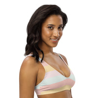 BELLA ECO PADDED BIKINI TOP | SUMMER STRIPES - PINKCOLADA