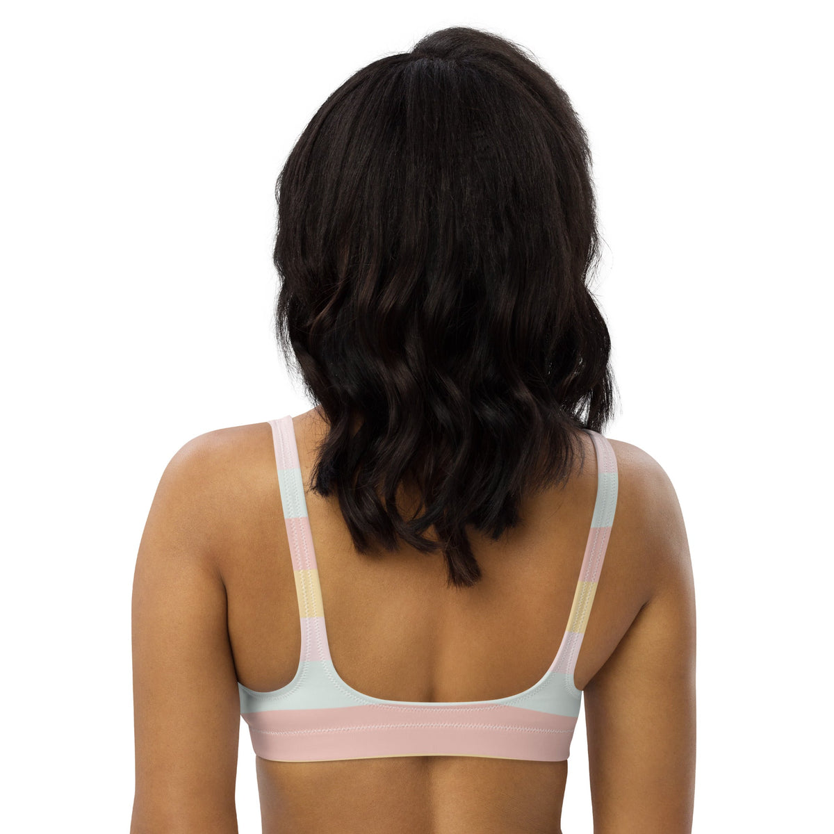 BELLA ECO PADDED BIKINI TOP | SUMMER STRIPES - PINKCOLADA