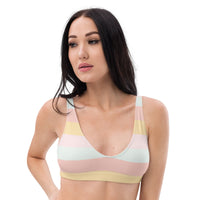 BELLA ECO PADDED BIKINI TOP | SUMMER STRIPES - PINKCOLADA