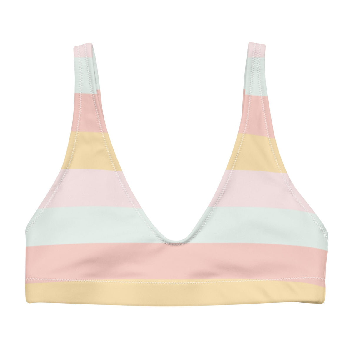 BELLA ECO PADDED BIKINI TOP | SUMMER STRIPES - PINKCOLADA