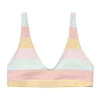 BELLA ECO PADDED BIKINI TOP | SUMMER STRIPES - PINKCOLADA