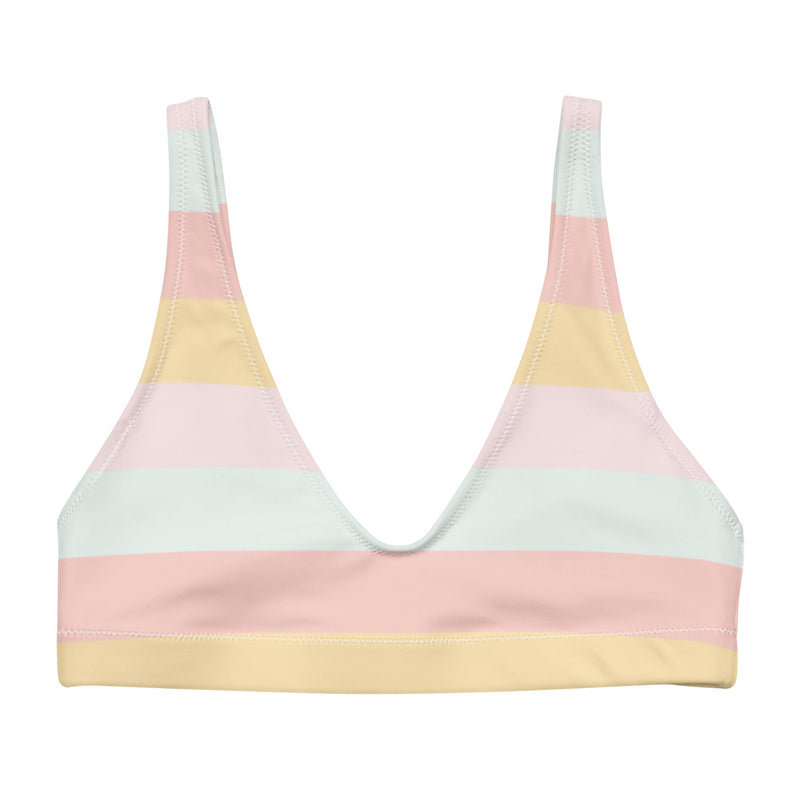 BELLA ECO PADDED BIKINI TOP | SUMMER STRIPES - PINKCOLADA