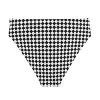 MIAMI ECO HIGH WAISTED BIKINI BOTTOM | CHECKER - PINKCOLADA