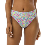 MIAMI ECO HIGH WAISTED BIKINI BOTTOM | FLURINA FLORALS - PINKCOLADA