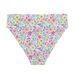 MIAMI ECO HIGH WAISTED BIKINI BOTTOM | FLURINA FLORALS - PINKCOLADA