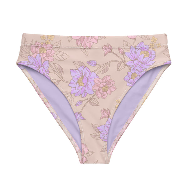 MIAMI ECO HIGH WAISTED BIKINI BOTTOM | MELODY BEIGE - PINKCOLADA