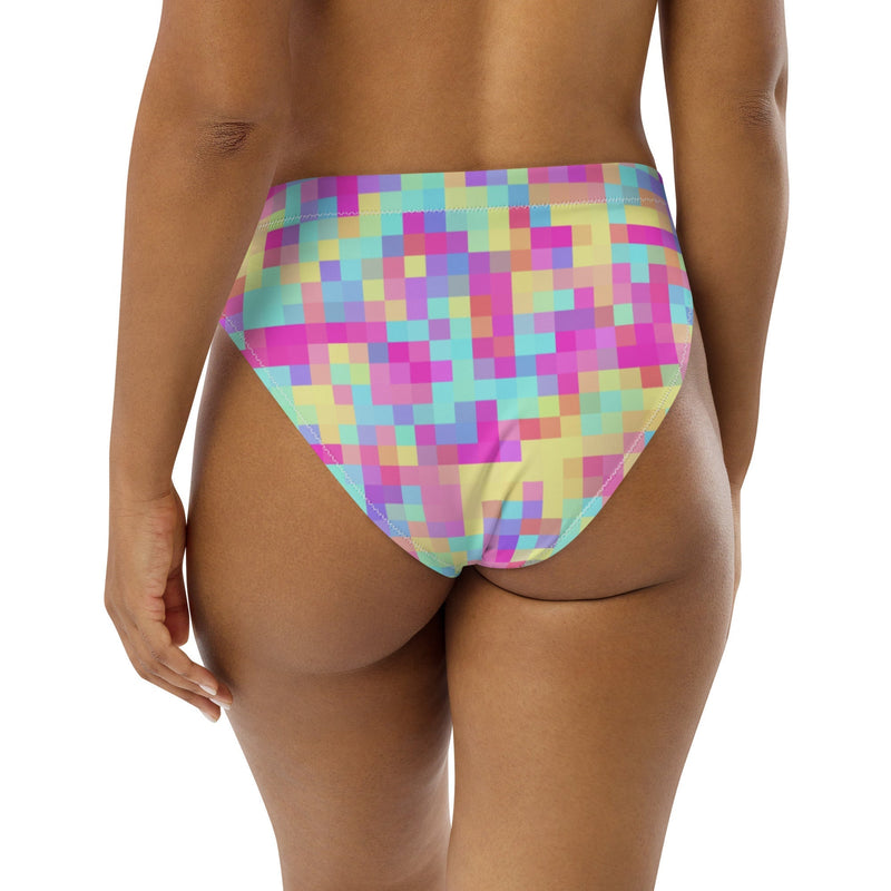 MIAMI ECO HIGH WAISTED BIKINI BOTTOM | PIXELS 1.0 - PINKCOLADA