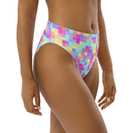 MIAMI ECO HIGH WAISTED BIKINI BOTTOM | PIXELS 1.0 - PINKCOLADA