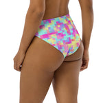 MIAMI ECO HIGH WAISTED BIKINI BOTTOM | PIXELS 1.0 - PINKCOLADA