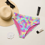 MIAMI ECO HIGH WAISTED BIKINI BOTTOM | PIXELS 1.0 - PINKCOLADA
