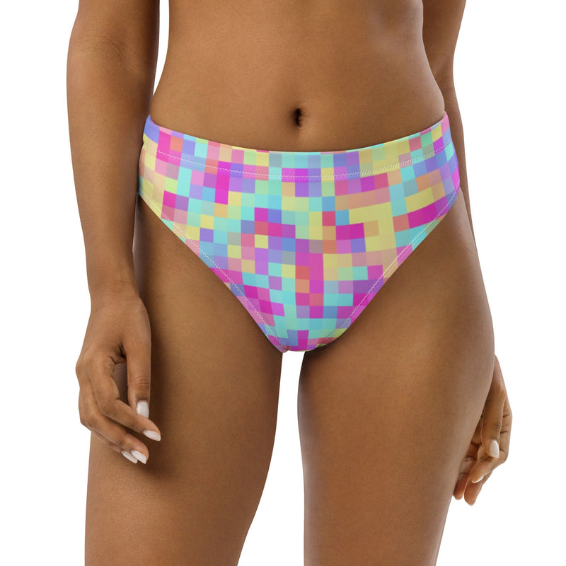 MIAMI ECO HIGH WAISTED BIKINI BOTTOM | PIXELS 1.0 - PINKCOLADA