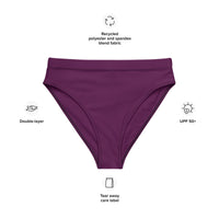 MIAMI ECO HIGH WAISTED BIKINI BOTTOM | PLUM - PINKCOLADA