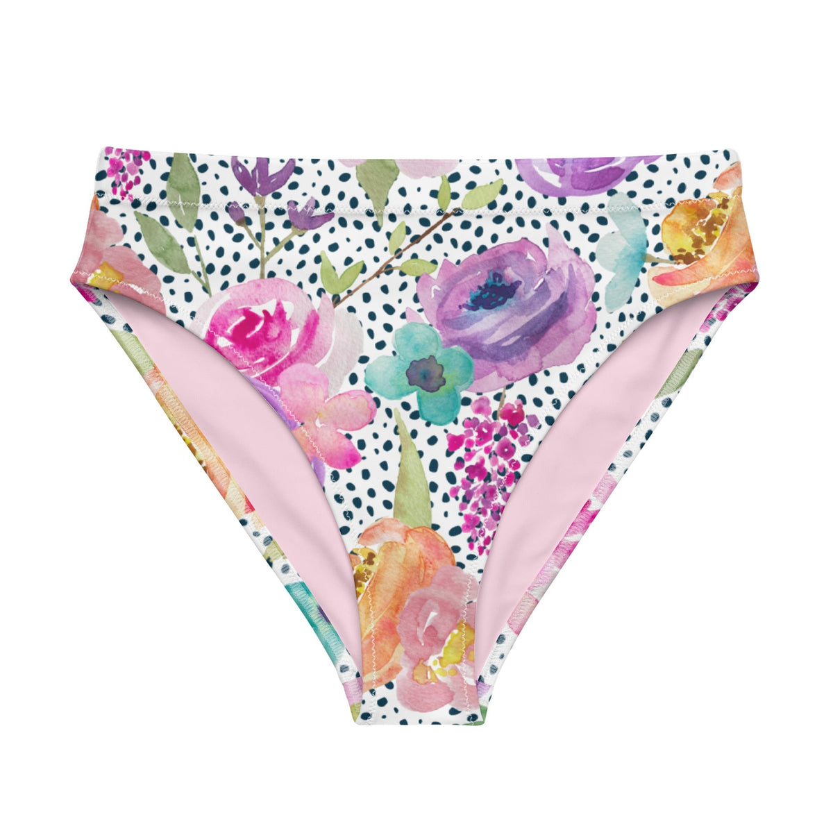 MIAMI ECO HIGH WAISTED BIKINI BOTTOM | TOCHKI GARDEN - PINKCOLADA