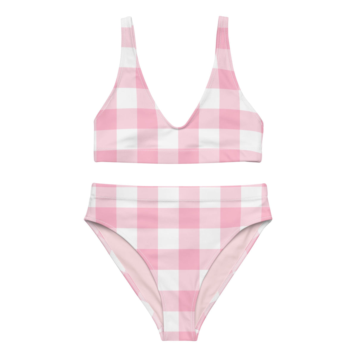 MILA HIGH-WAISTED BIKINI SET - PINKCOLADA