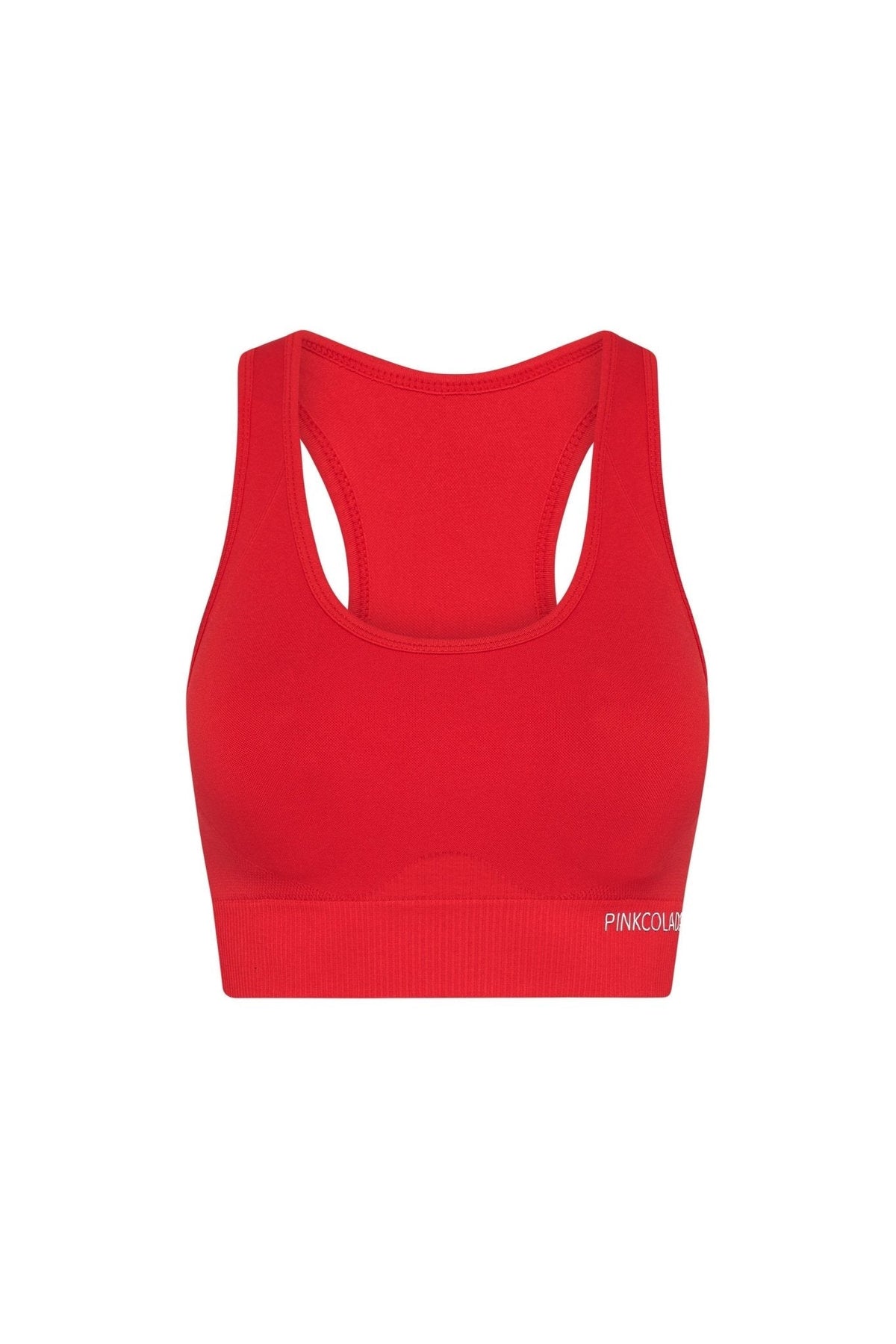 PINKFLEX SEAMLESS CROP TOP - CORAL RED - PINKCOLADA